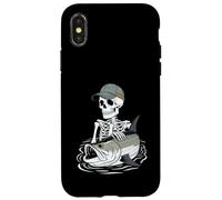 Esqueleto de Pesca de Lona para Halloween Carcasa para iPhone X/XS
