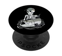 Esqueleto de Pesca de Lona para Halloween PopSockets PopGrip Adhesivo