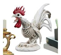 Esqueleto de Resina, Esqueleto - de Gallo, Ambiente Festivo | Escultura Animal, colección de Monstruos, decoración Gallo Esqueleto Estatua Regalo reflexivo