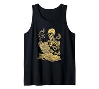 Esqueleto del lector eterno Camiseta sin Mangas