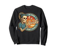 Esqueleto Despierto Amante del café Vintage Mañana Sudadera