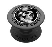 Esqueleto Divertido Dato Curioso No Me Importa Humor PopSockets PopGrip Adhesivo