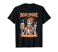 Esqueleto Divertido de Dead Inside But It's Pumpkin Spice Season Camiseta