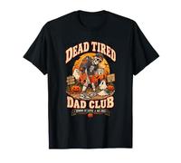 Esqueleto Divertido de Halloween Dead Tired Dad Club Camiseta