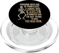 Esqueleto divertido discutir conmigo no tiene sentido Sabía que era PopSockets PopGrip para MagSafe