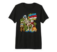 Esqueleto Divertido El Suelo está más lejos, Divertido envejecimiento de la generación X Camiseta Premium