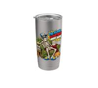 Esqueleto divertido El suelo está más lejos, divertido envejecimiento de la generación X Vaso térmico de acero inoxidable de doble pared