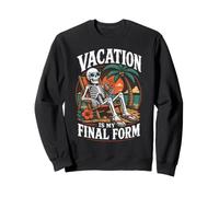 Esqueleto en la Playa Divertido Vacaciones es mi Forma Final Espeluznante Sudadera
