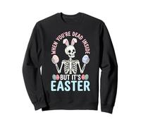 Esqueleto Es Pascua Huevo Conejito Conejo Celebración Famil Sudadera