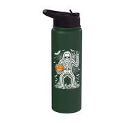 Esqueleto espeluznante de pie grande, Jack O Lantern y Halloween Stainless Steel Insulated Water Bottle