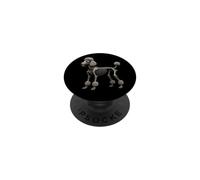 Esqueleto estándar caniche Perro anatomía Huesos de Halloween PopSockets PopGrip Adhesivo