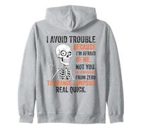 Esqueleto Evito Problemas Porque Tengo Miedo De Mí Divertido Sudadera con Capucha