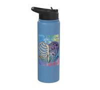 Esqueleto floral, costilla, encuentra a alguien, cultiva Stainless Steel Insulated Water Bottle