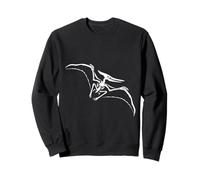 Esqueleto fósil prehistórico Pteranodon (diseño de Logotipo Blanco) Sudadera