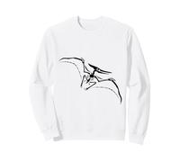 Esqueleto fósil prehistórico Pteranodon (diseño de Logotipo Negro) Sudadera