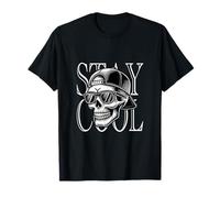 Esqueleto Gafas de Sol Gorra Ropa de Calle Retro Manténgase Camiseta