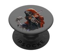Esqueleto gótico de la Parca Tocando violín música Halloween PopSockets PopGrip Adhesivo