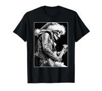 Esqueleto gótico Guitarrista Navideño Rockero Punk Grunge Camiseta