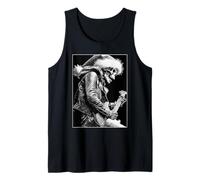 Esqueleto gótico Guitarrista Navideño Rockero Punk Grunge Camiseta sin Mangas
