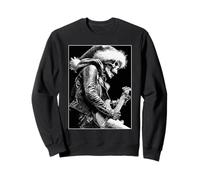 Esqueleto gótico Guitarrista Navideño Rockero Punk Grunge Sudadera
