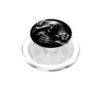 Esqueleto Gritando Gótico Horror Punk Hallowen Cráneos Negros PopSockets PopGrip para MagSafe
