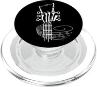 Esqueleto Guitarra Mano Rock On Rock Band Notas Music PopSockets PopGrip para MagSafe