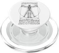 Esqueleto Humano Hombre de Vitruvio Leonardo Da Vinci Anatomía PopSockets PopGrip para MagSafe