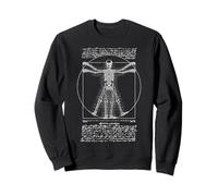 Esqueleto Humano Hombre de Vitruvio Leonardo Da Vinci Anatomía Sudadera