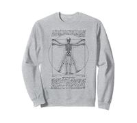 Esqueleto Humano Hombre de Vitruvio Leonardo Da Vinci Anatomía Sudadera