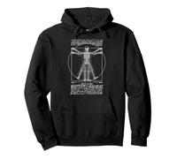 Esqueleto Humano Hombre de Vitruvio Leonardo Da Vinci Anatomía Sudadera con Capucha