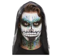Esqueleto Kit de Maquillaje Cara Completa Pintura Hombre Mujer Calavera Disfraz