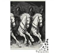 Esqueleto Knight on Black BackgroundRompecabezas De 1000 Piezas para Adultos, Juegos EduGatoivos70x50cm/1000pcs