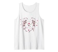 Esqueleto Love Dance | Lindo Romance gótico de San Valentín Camiseta sin Mangas