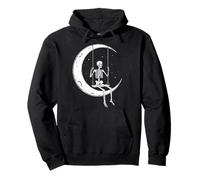 Esqueleto Luna Columpio Galaxia Estrellas Sudadera con Capucha