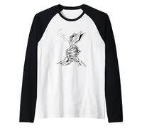 Esqueleto Mano Luna Hada Grunge Fairycore Estética Goth Camiseta Manga Raglan