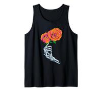 Esqueleto Mano Rosa Arte Esqueleto Flor Puesta De Camiseta sin Mangas