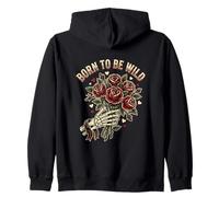 Esqueleto Mano Rosas Tatuaje Sudadera con Capucha