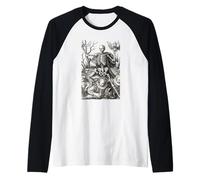 Esqueleto Muerte Vanitas Hieronymus Wierix Arte Macabro Camiseta Manga Raglan
