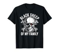 Esqueleto Negro Oveja De Mi Familia Divertido Gen X Camiseta