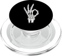 Esqueleto Ok Gesto Halloween Divertido Esqueleto Espeluznante Ok PopSockets PopGrip para MagSafe
