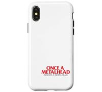 Esqueleto Once A Metalhead Siempre Una Cabeza De Metal Punk Carcasa para iPhone X/XS