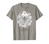 Esqueleto Pareja Corazón Floral Minimalista Gótico Camiseta