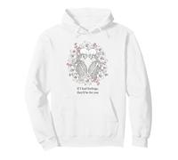 Esqueleto Pareja Corazón Floral Minimalista Gótico Sudadera con Capucha