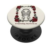 Esqueleto Pareja Marco Floral gótico día de San Valentín Mujeres Hombres PopSockets PopGrip Adhesivo