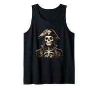 Esqueleto Pirata/Capitán gótico de Calavera Camiseta sin Mangas