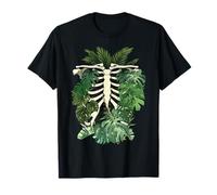 Esqueleto Planta Cuerpo Monstera Hoja Planta Mamá Jardinería Mujeres Camiseta