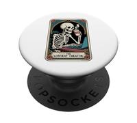 Esqueleto Podcaster Tarot Card Creativo El Creador de Contenido PopSockets PopGrip Adhesivo