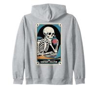 Esqueleto Podcaster Tarot Card Creativo El Creador de Contenido Sudadera con Capucha