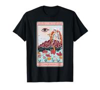 Esqueleto Retro Riding Cloud The Audacity Tarot Card Arcoíris Camiseta