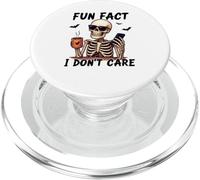 Esqueleto sarcástico - Halloween - Dato Divertido, no me Importa - Boo PopSockets PopGrip para MagSafe
